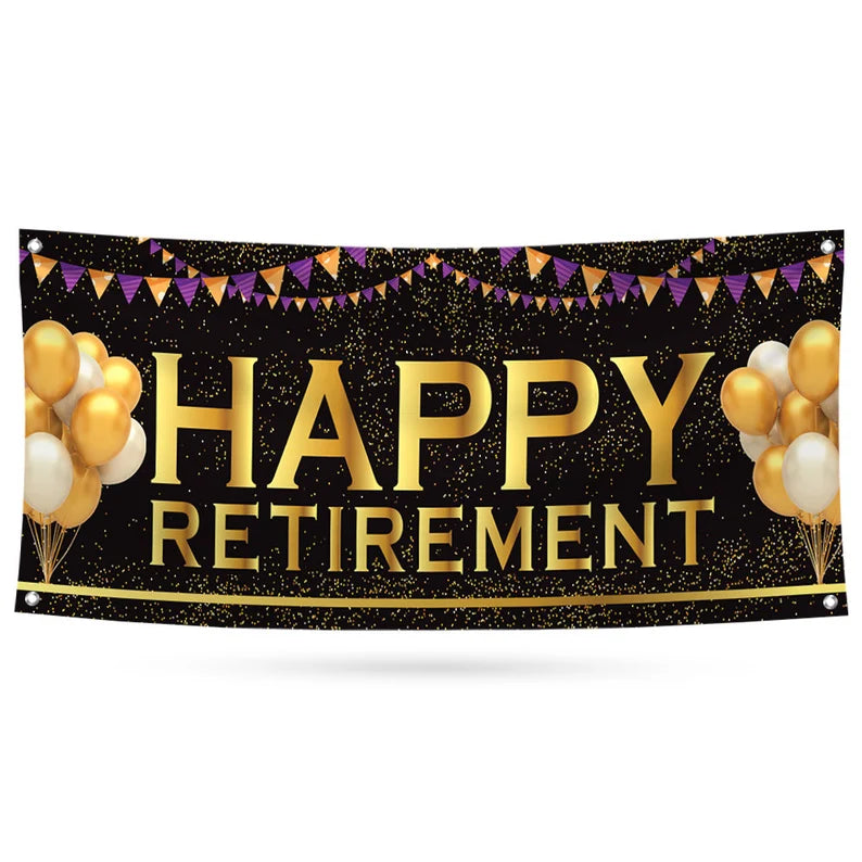 Happy Retirement Celebration Banner 65in x 33 1/2in