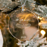 Personalized Doctor Graduation Ornament, New Doctor Acrylic Keepsake, Medical School Graduation Gift, Med School Graduate Gift for Her, 2025