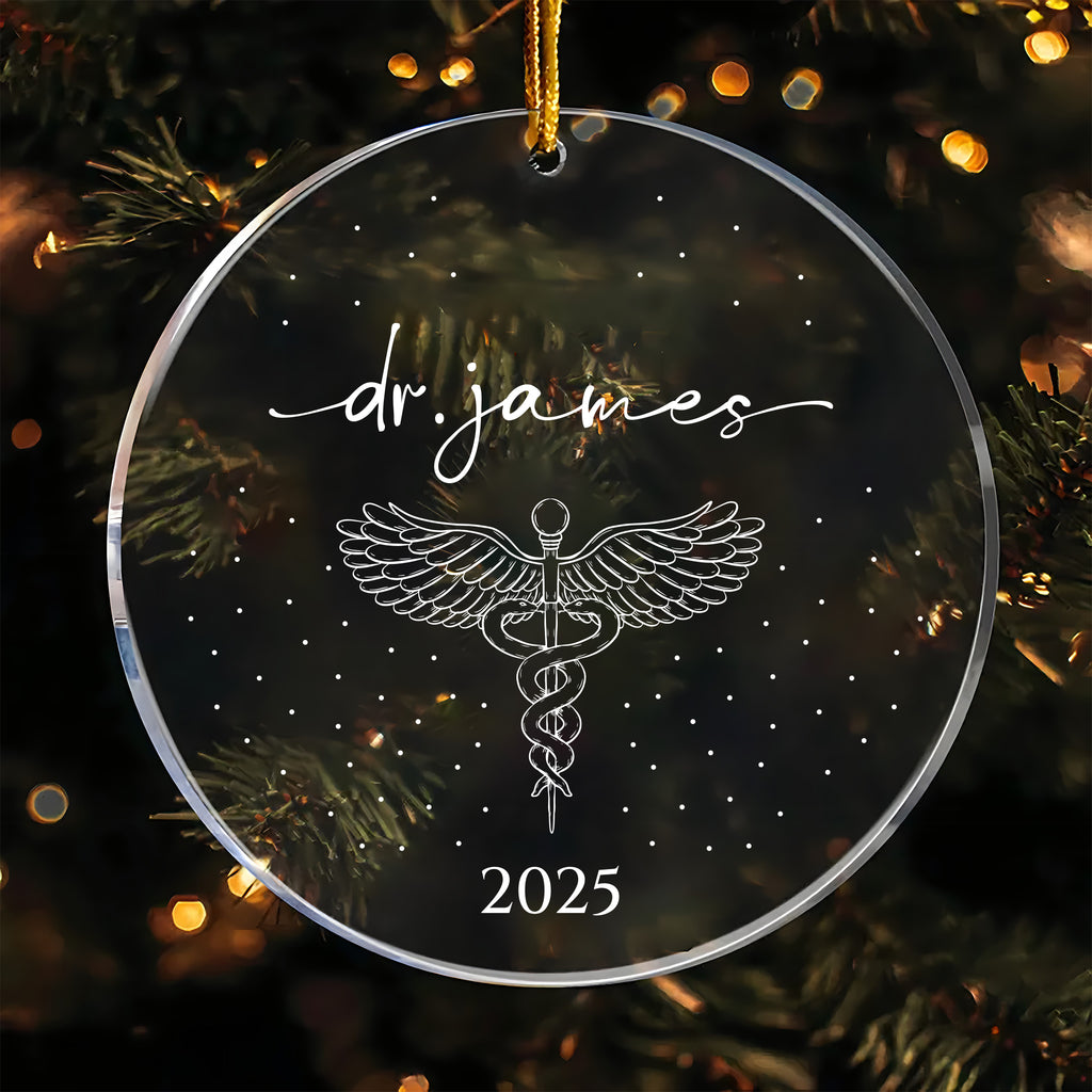 Personalized Doctor Graduation Ornament, New Doctor Acrylic Keepsake, Medical School Graduation Gift, Med School Graduate Gift for Her, 2025