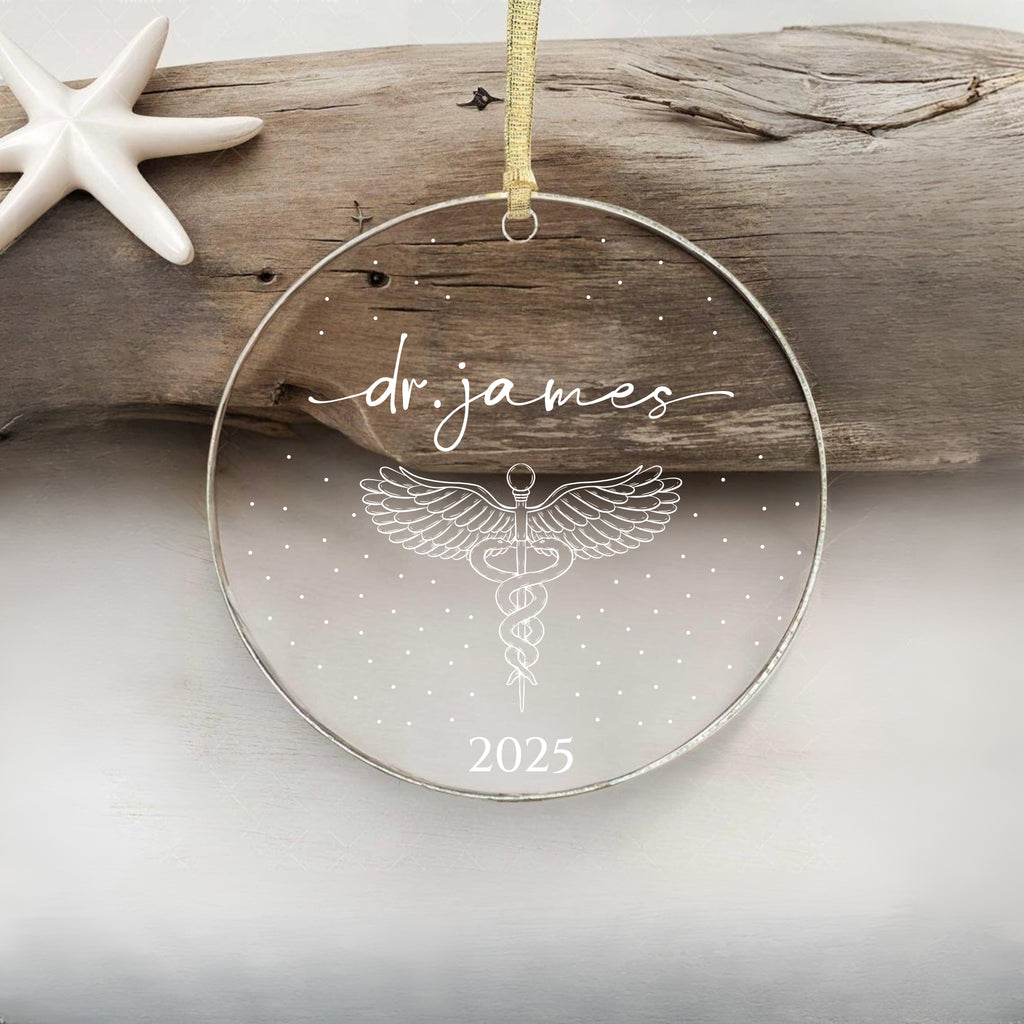 Personalized Doctor Graduation Ornament, New Doctor Acrylic Keepsake, Medical School Graduation Gift, Med School Graduate Gift for Her, 2025