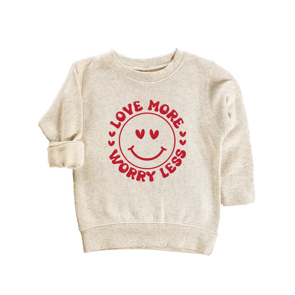 Valentine's Day Baby Bodysuit, Love More Worry Less Baby Outfit