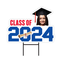 Custom Graduation Face Yard Sign 2024