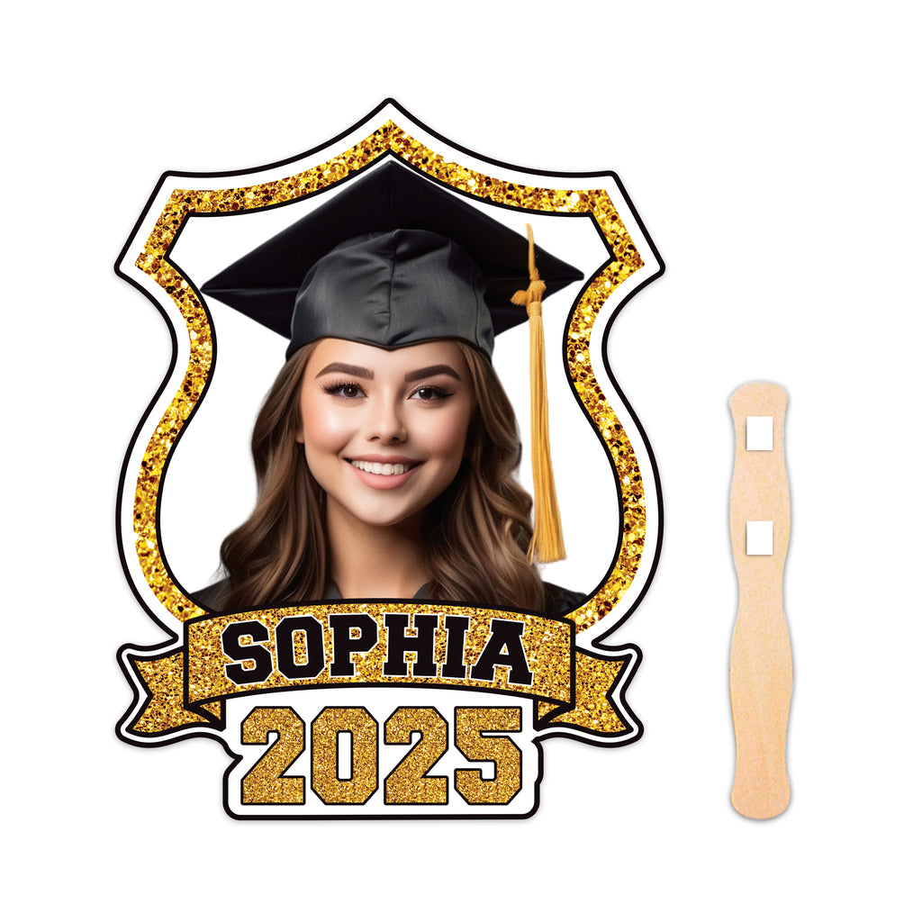 Custom Face Fans With Wooden Handle, Graduation Head, Grad Face Fans, Class of 2025 Head Fans, Graduation Faces on a Stick