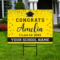 Personalized Graduation Yard Sign 2025, Graduate 2025, Senior Grad Sign, Class of 2025, Custom Graduation 2025 Yard Sign with Metal H-Stake