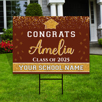 Personalized Graduation Yard Sign 2025, Graduate 2025, Senior Grad Sign, Class of 2025, Custom Graduation 2025 Yard Sign with Metal H-Stake