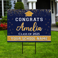 Personalized Graduation Yard Sign 2025, Graduate 2025, Senior Grad Sign, Class of 2025, Custom Graduation 2025 Yard Sign with Metal H-Stake