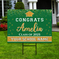 Personalized Graduation Yard Sign 2025, Graduate 2025, Senior Grad Sign, Class of 2025, Custom Graduation 2025 Yard Sign with Metal H-Stake