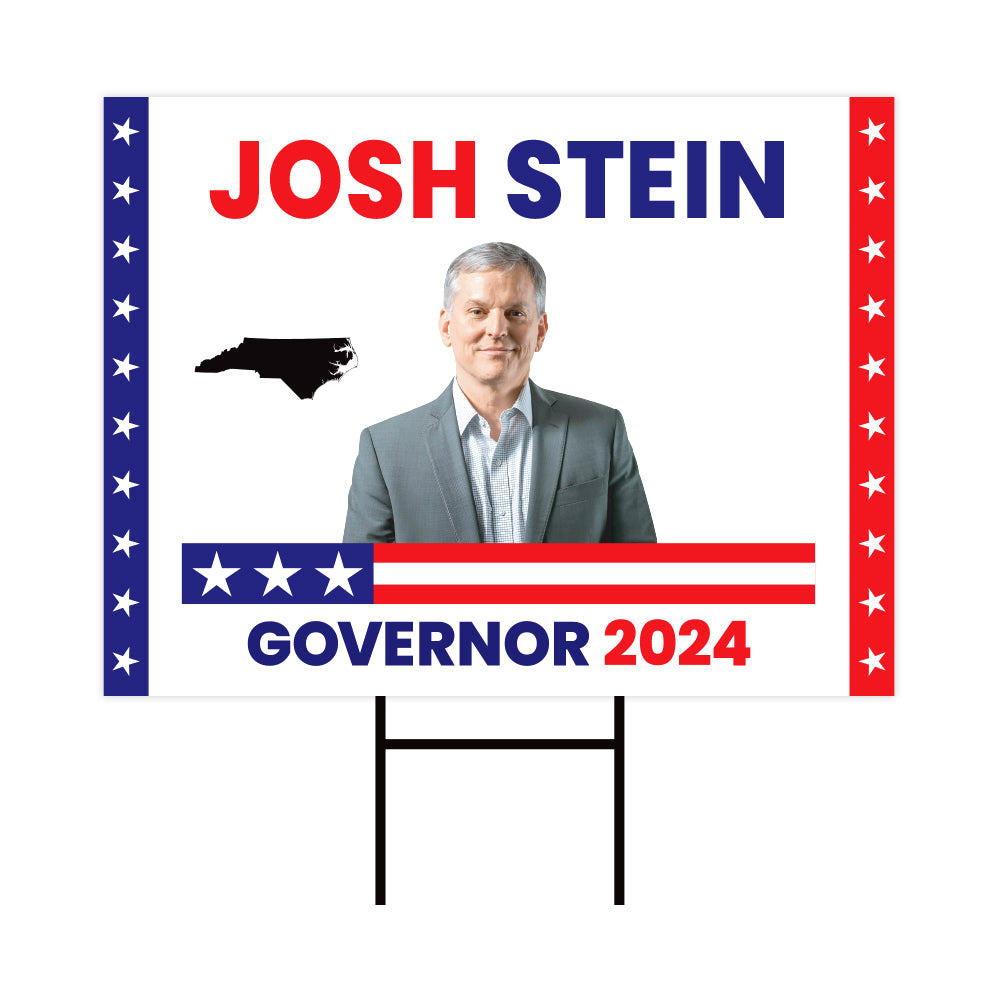 a political sign with a picture of a man in a suit