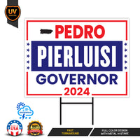 a sign that says pedro perlusi government