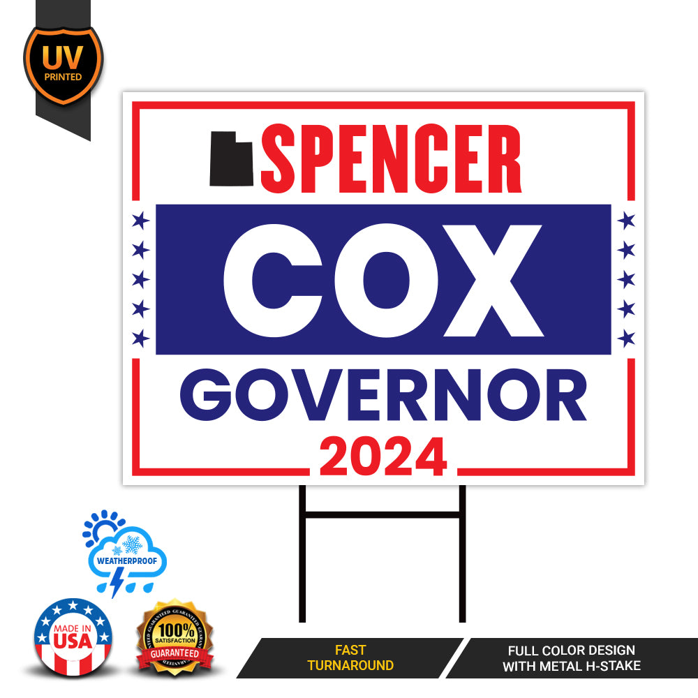 a sign that says spencer cox government