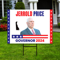 a political sign in front of a house