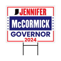 a political sign with the name of a political candidate