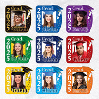 Custom Face Fans With Wooden Handle, Graduation Head, Grad Face Fans, Class of 2025 Head Fans, Graduation Faces on a Stick