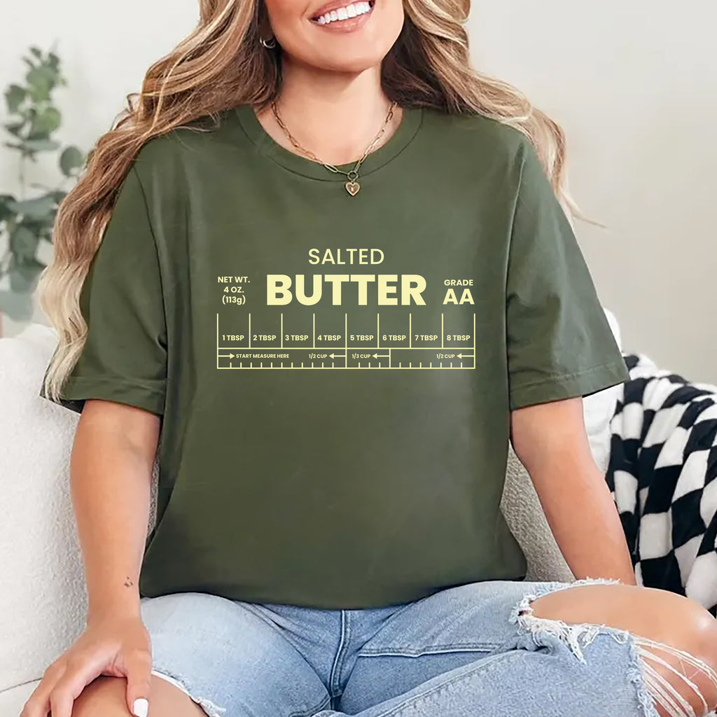 Salted Butter Short Sleeve T-Shirt, Butter Lover Shirt