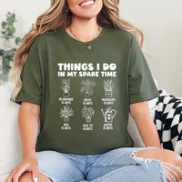 Things I Do in My Spare Time Plants Short Sleeve T-Shirt, Funny Garden T-Shirt