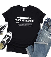 Procrastibaking Short Sleeve T-Shirt, Funny Baking T-Shirt