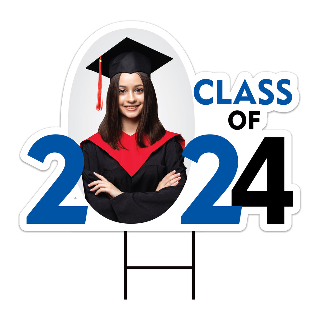 Custom Graduation Face Yard Sign 2024