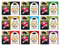 Personalized Graduation Yard Sign 2025 with Photo, 2025 Senior Grad Sign, Class of 2025, Custom Graduation 2025 Yard Sign with Metal H-Stake