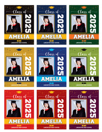 Personalized Graduation Yard Sign 2025 with Photo, 2025 Senior Grad Sign, Class of 2025, Custom Graduation 2025 Yard Sign with Metal H-Stake