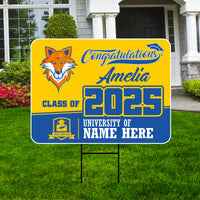 Personalized Graduation Yard Sign 2025 - Coroplast Grad Sign Class of 2025 Graduate Sign Custom Graduation 2025 Yard Sign with Metal H-Stake