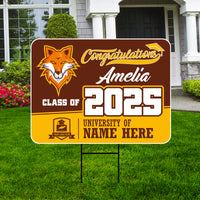 Personalized Graduation Yard Sign 2025 - Coroplast Grad Sign Class of 2025 Graduate Sign Custom Graduation 2025 Yard Sign with Metal H-Stake