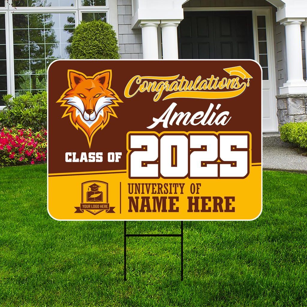 Personalized Graduation Yard Sign 2025 Coroplast Grad Sign Class of