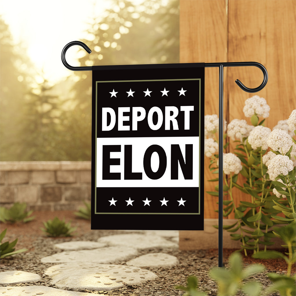 Deport Elon Garden Flag, 12x18 Inch Double Sided, Resist Hate Flag, Anti-Trump Flag, Resist Racism Flag, Resist Fascism Flag