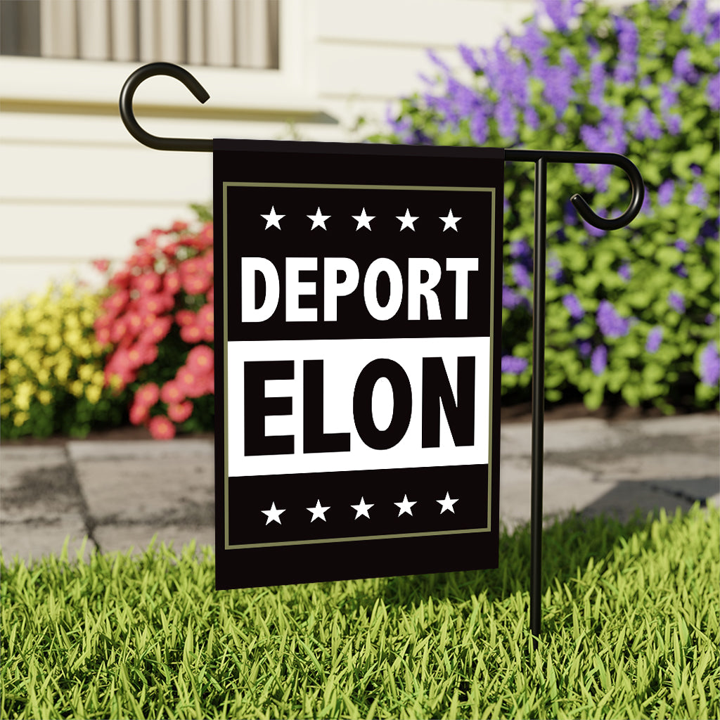 Deport Elon Garden Flag, 12x18 Inch Double Sided, Resist Hate Flag, Anti-Trump Flag, Resist Racism Flag, Resist Fascism Flag