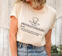 Procrastibaking Short Sleeve T-Shirt, Funny Baking T-Shirt