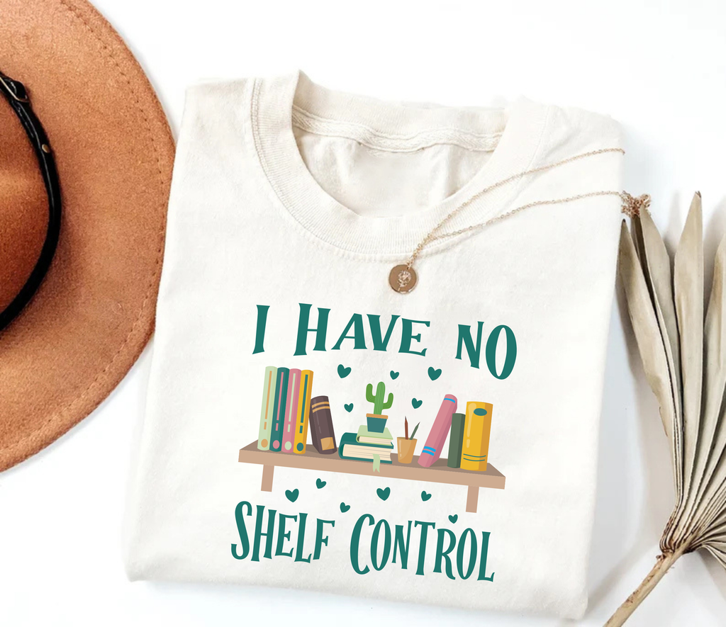 I Have No Shelf Control Short Sleeve T-Shirt, Reading Teacher Shirt