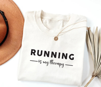 Running Is My Therapy Short Sleeve T-Shirt, Hiking Shirt