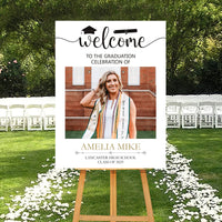 Custom Graduation Foamboard Poster Sign Photo, Personalized Class of 2025 Graduation Foamcore Welcome Sign, Graduate Celebration Sign Decor