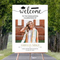 Custom Graduation Foamboard Poster Sign Photo, Personalized Class of 2025 Graduation Foamcore Welcome Sign, Graduate Celebration Sign Decor