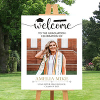 Custom Graduation Foamboard Poster Sign Photo, Personalized Class of 2025 Graduation Foamcore Welcome Sign, Graduate Celebration Sign Decor