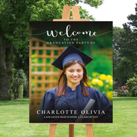 Custom Graduation Foamboard Poster Sign Photo, Personalized Class of 2025 Graduation Foam-core Welcome Sign, Graduate Celebration Sign Décor