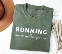 Running Is My Therapy Short Sleeve T-Shirt, Hiking Shirt