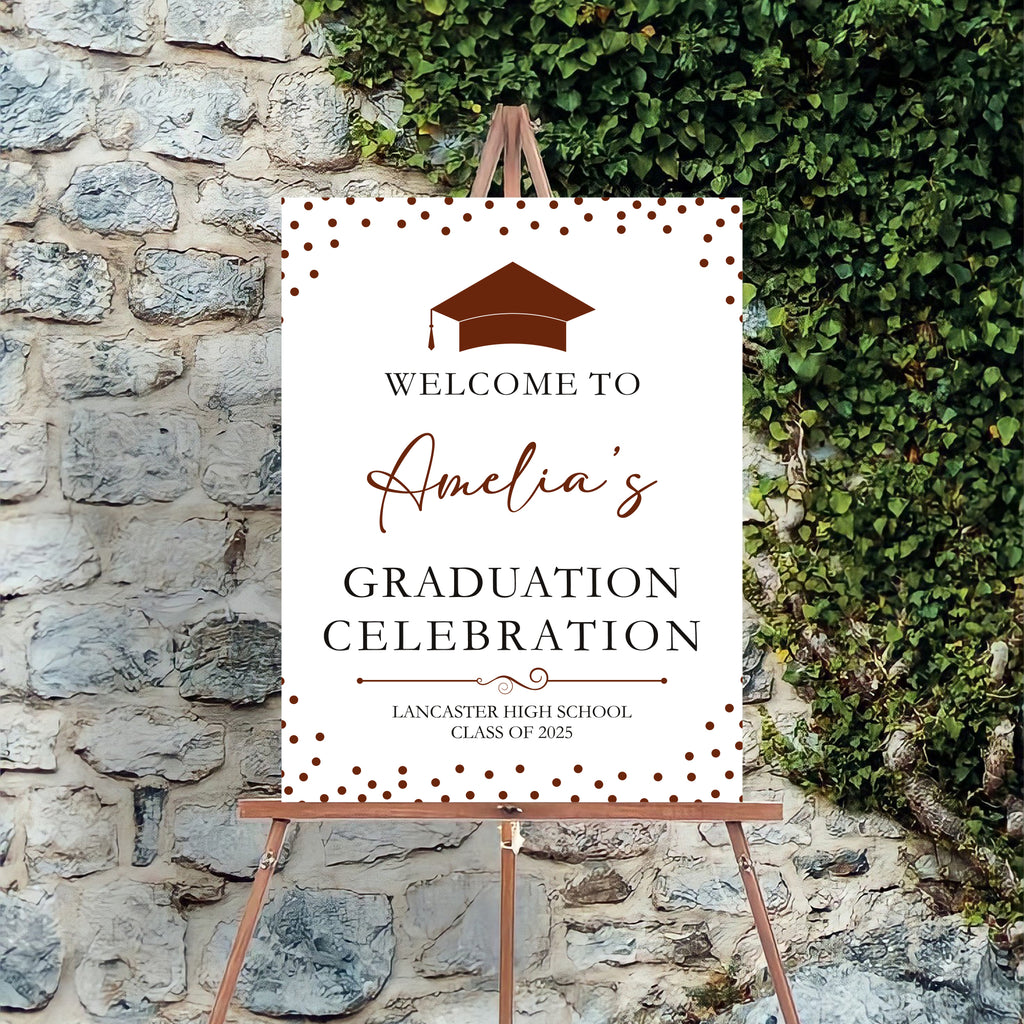 Custom Graduation Foamboard Poster Sign, Custom Class of 2025 Graduation Foamcore Welcome Sign, Celebration Sign, Personalized Foamcore