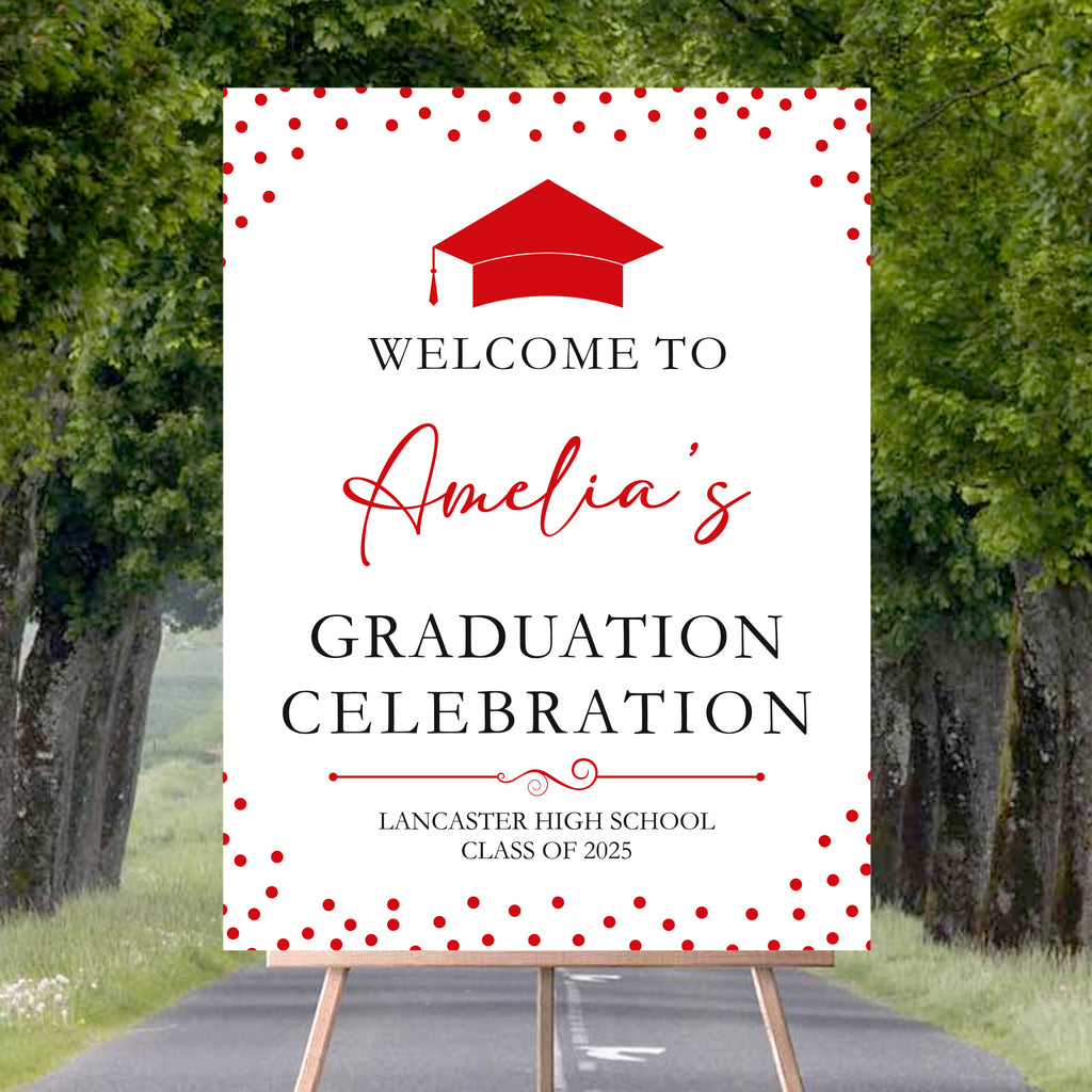 Custom Graduation Foamboard Poster Sign, Custom Class of 2025 Graduation Foamcore Welcome Sign, Celebration Sign, Personalized Foamcore