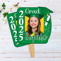 Custom Face Fans With Wooden Handle, Graduation Head, Grad Face Fans, Class of 2025 Head Fans, Graduation Faces on a Stick