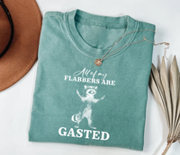 All of My Flabbers Are Gasted Short Sleeve T-Shirt, Funny Raccoon Shirt