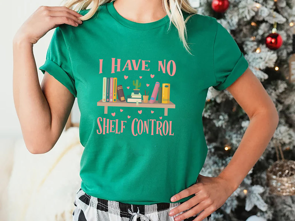 I Have No Shelf Control Short Sleeve T-Shirt, Reading Teacher Shirt