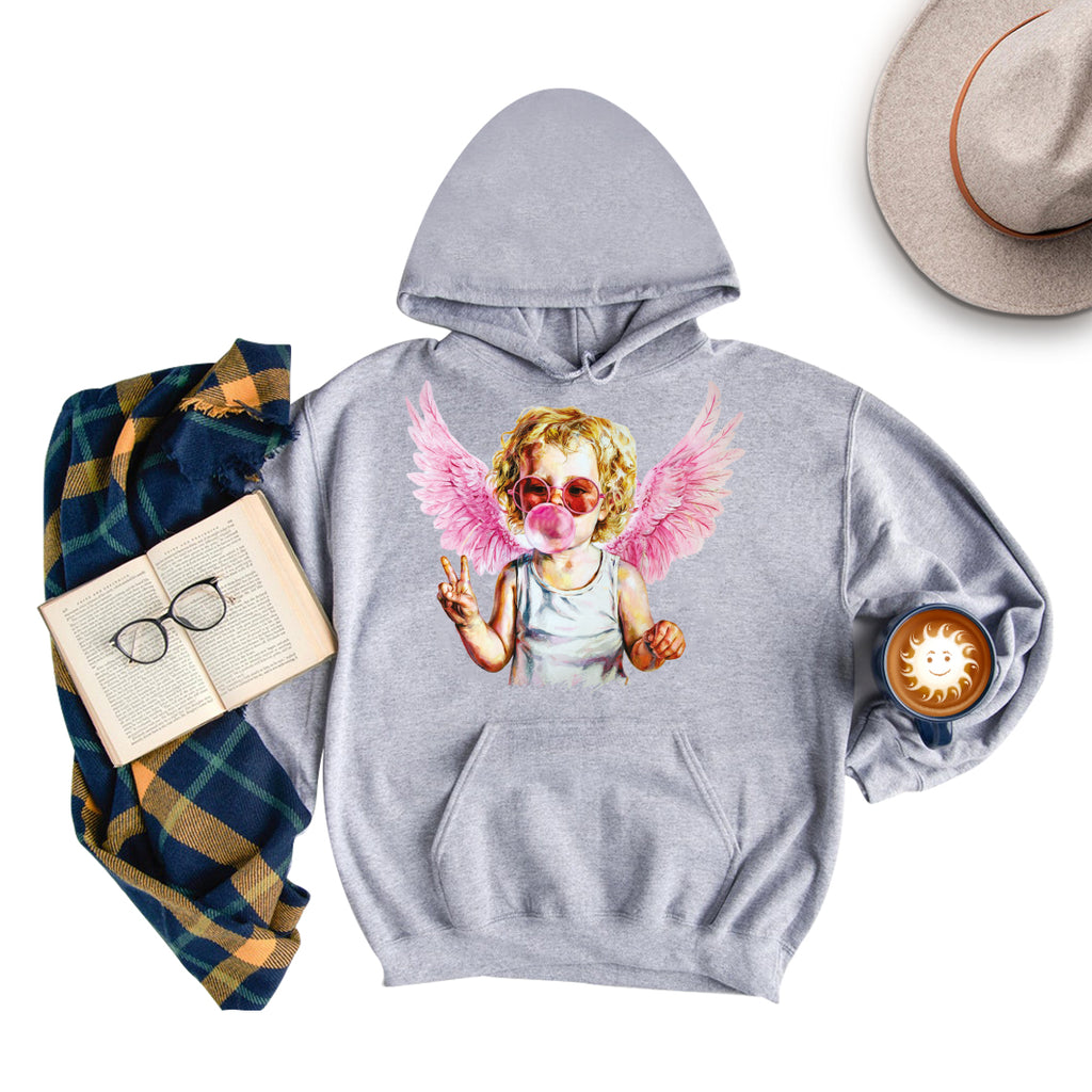 Blowing Bubble Cupid Hoodie, Valentine's Day Hoodie