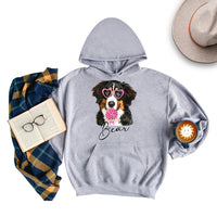 Personalized Dog Valentine Hoodie, Dog Owner Valentines Gift Hoodie