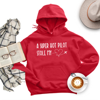 A Super Hot Pilot Stole My Heart Hoodie, Pilot Girlfriend Hoodie, Pilot Wife Hoodie