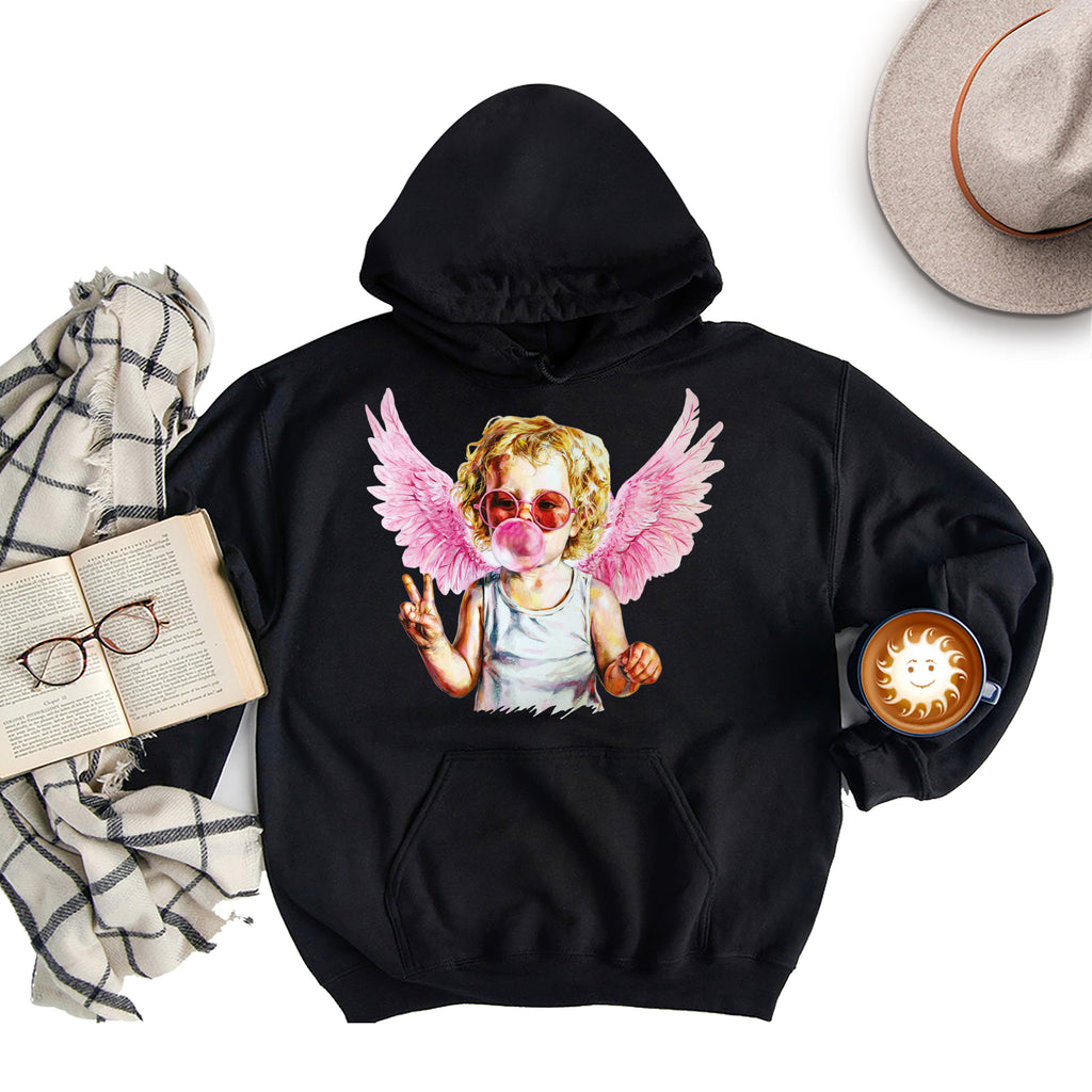 Blowing Bubble Cupid Hoodie, Valentine's Day Hoodie