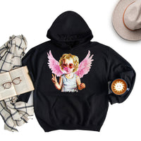 Blowing Bubble Cupid Hoodie, Valentine's Day Hoodie