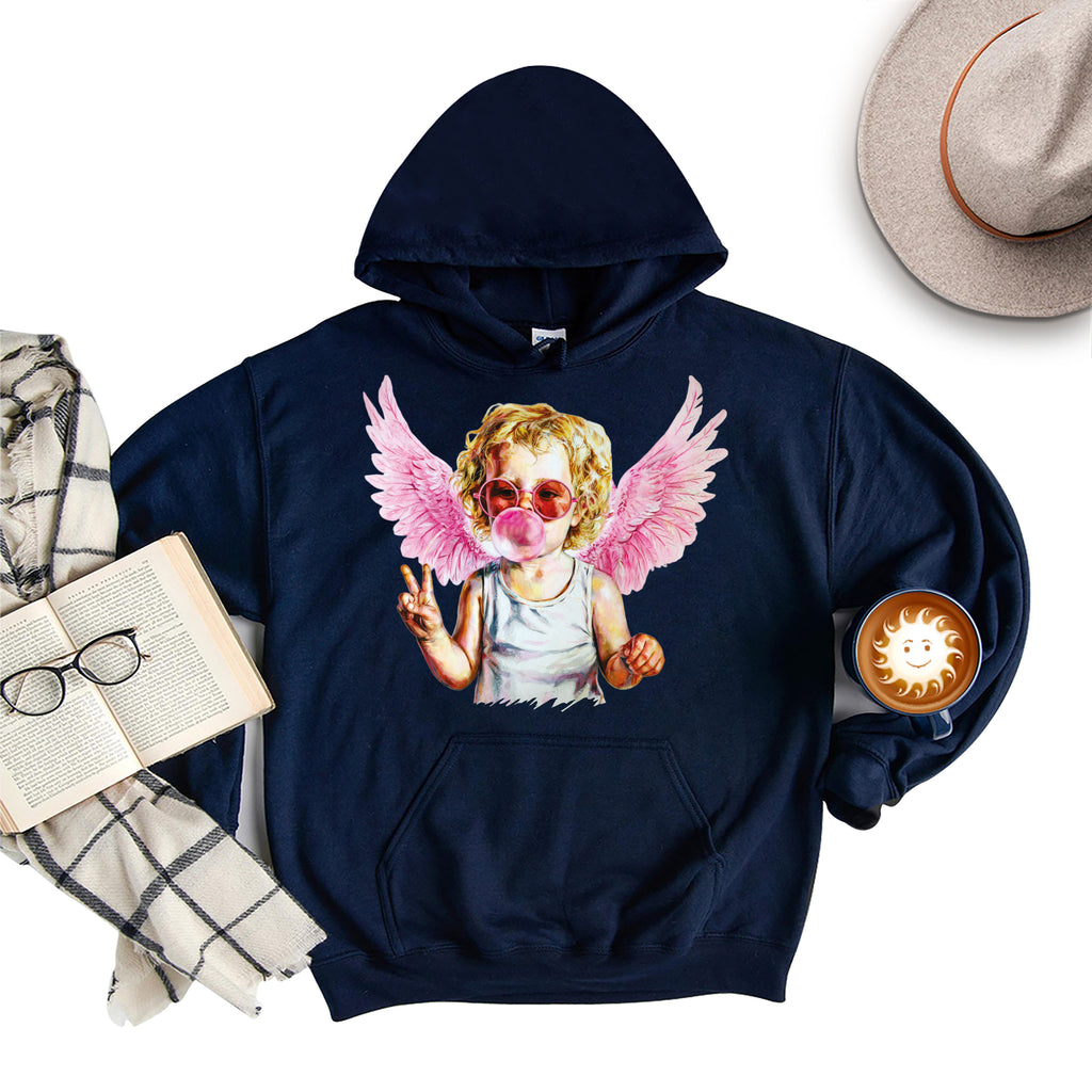 Blowing Bubble Cupid Hoodie, Valentine's Day Hoodie