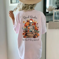 Read Books Be Kind Stay Weird Short Sleeve T-Shirt, Librarian Gifts Shirt