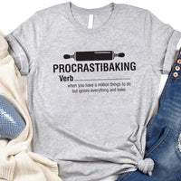 Procrastibaking Short Sleeve T-Shirt, Funny Baking T-Shirt