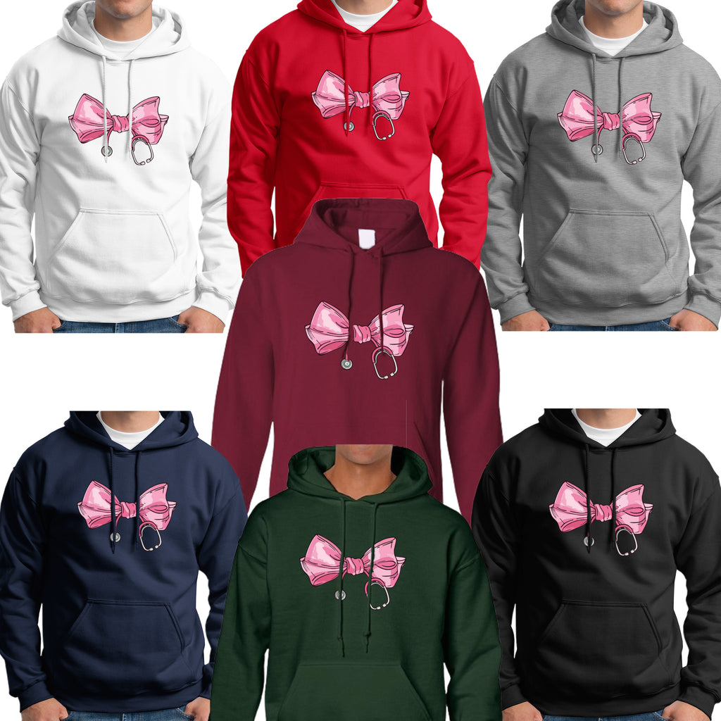 Coquette Nurse Stethoscope Bow Hoodie, Bow Stethoscope Hoodie